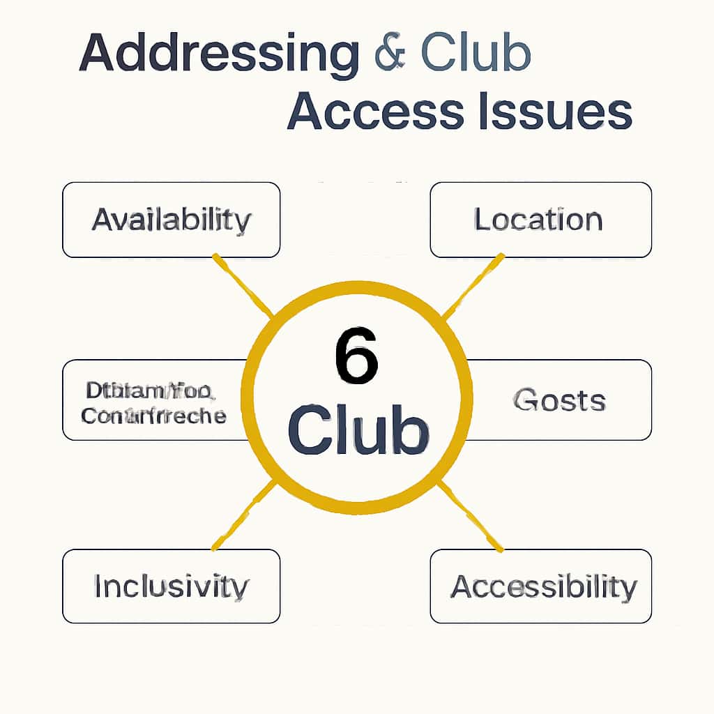 An educational diagram about common access issues related to 6 Club, featuring the text '6 Club'.