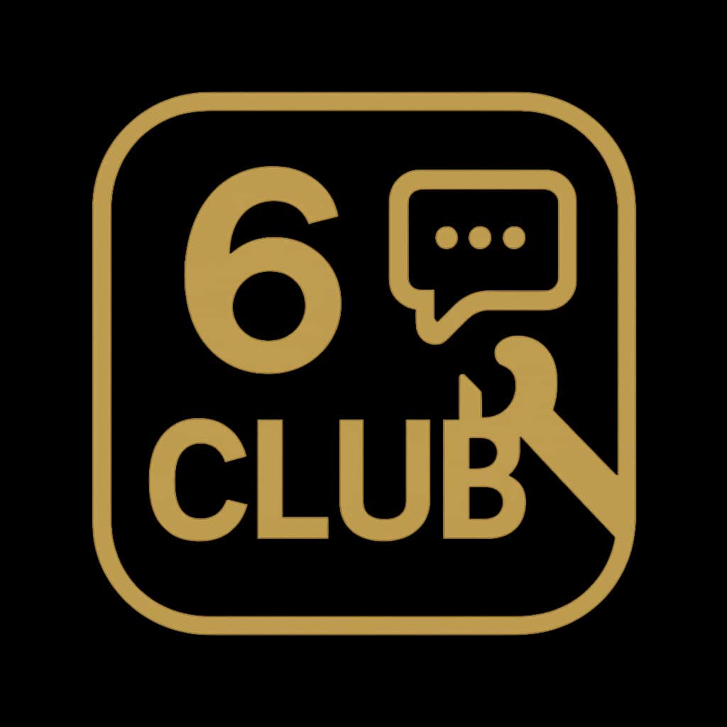 A professional icon representing common issues with 6 Club login.
