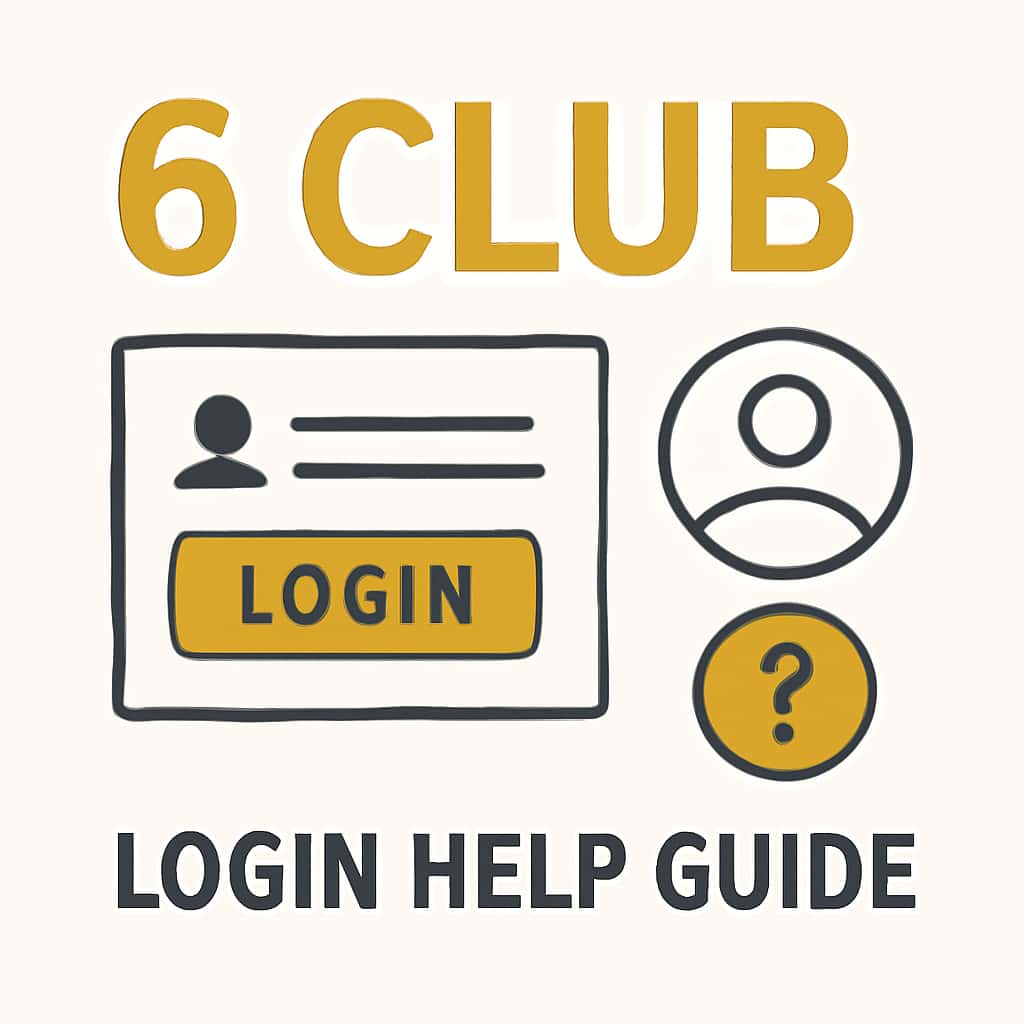 An educational diagram visualizing the 6 Club Login process.