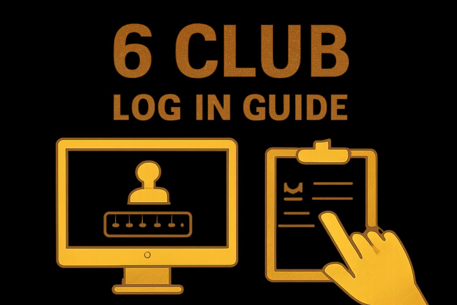 An informative visual representation of the 6 Club Log In Guide.