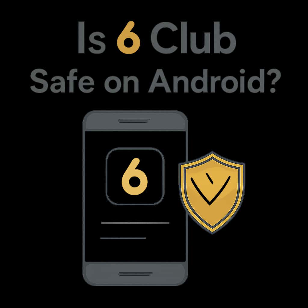 An educational diagram showing safety practices for 6 Club on Android.